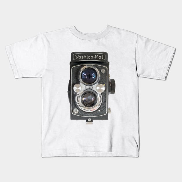 Yashica-Mat, twin lens reflex camera Kids T-Shirt by JonDelorme